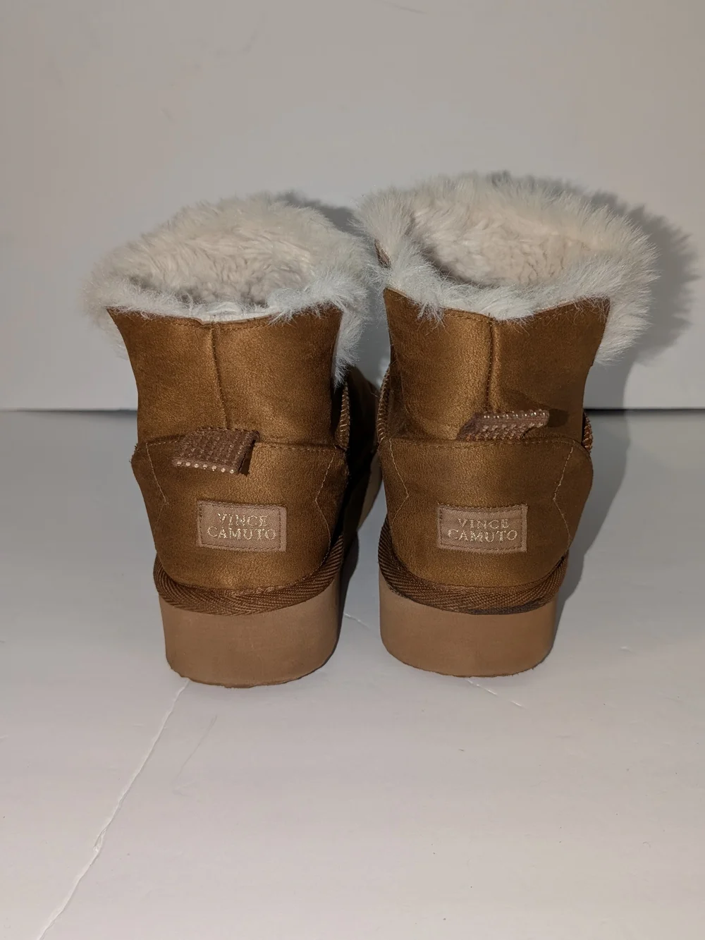 Vince Camuto Kids Brown Faux-Shearling Ankle Boots